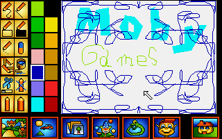 A.J.'s World of Discovery (DOS) screenshot: ...or paint your own.