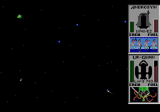 Star Control (Genesis) screenshot: Beginning a battle