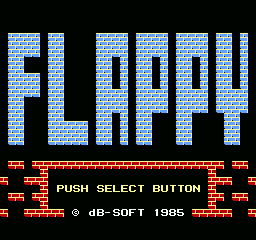 Flappy (NES) screenshot: Title screen