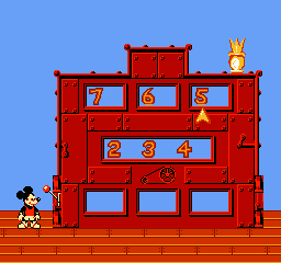 Mickey's Adventures in Numberland (NES) screenshot: Put the numbers in sequential order