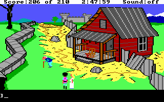 King's Quest III: To Heir is Human (DOS) screenshot: An old gnome. (EGA/Tandy)