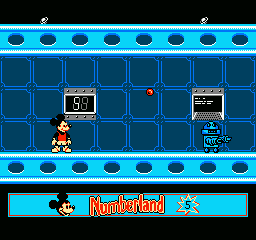 Mickey's Adventures in Numberland (NES) screenshot: At the space center