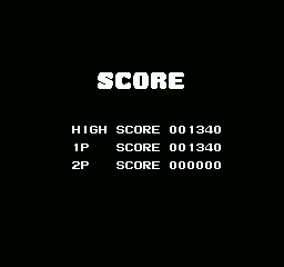 Flappy (NES) screenshot: The score screen after the game is over.