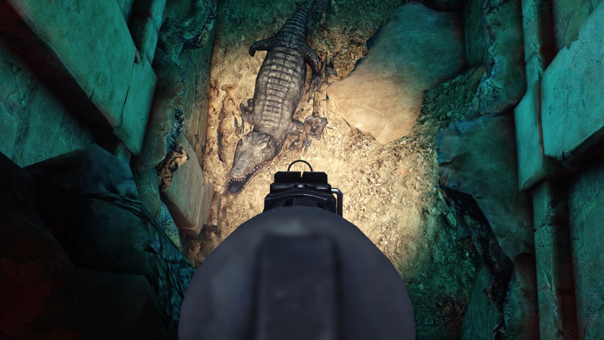 Deadfall Adventures (Windows) screenshot: That guy is "hungry" to see you.