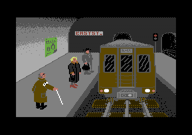 Mafia (Commodore 64) screenshot: At the subway