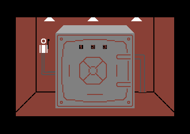 Mafia (Commodore 64) screenshot: Trying to open the safe