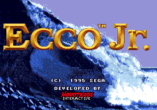 Ecco Jr. (Genesis) screenshot: Title screen