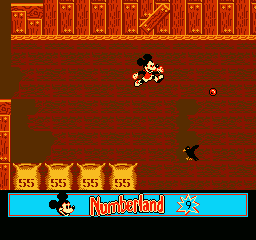 Mickey's Adventures in Numberland (NES) screenshot: At Pete's Hideout