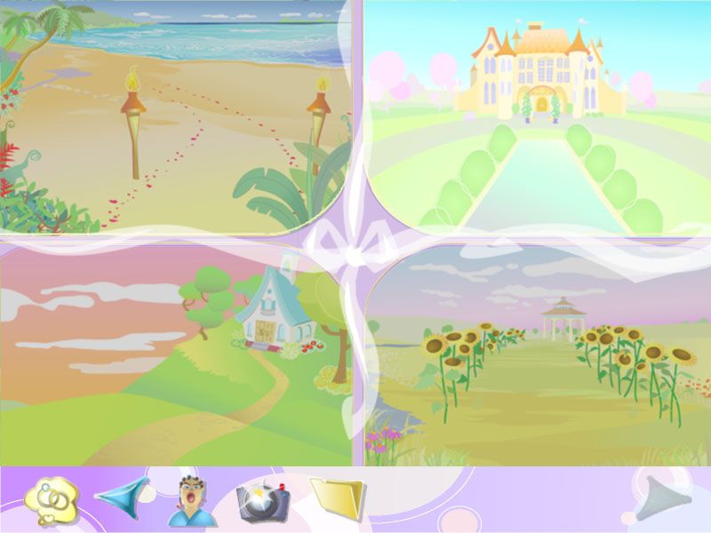 My Fantasy Wedding (Windows) screenshot: Select a wedding location