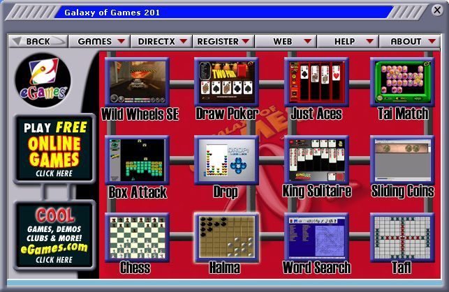 Galaxy of Games 201 (Windows) screenshot: Game Group 1