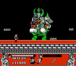 Conquest of the Crystal Palace (NES) screenshot: Uh oh, this guy looks angry!