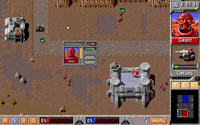 Z (DOS) screenshot: Starting first level (SVGA).