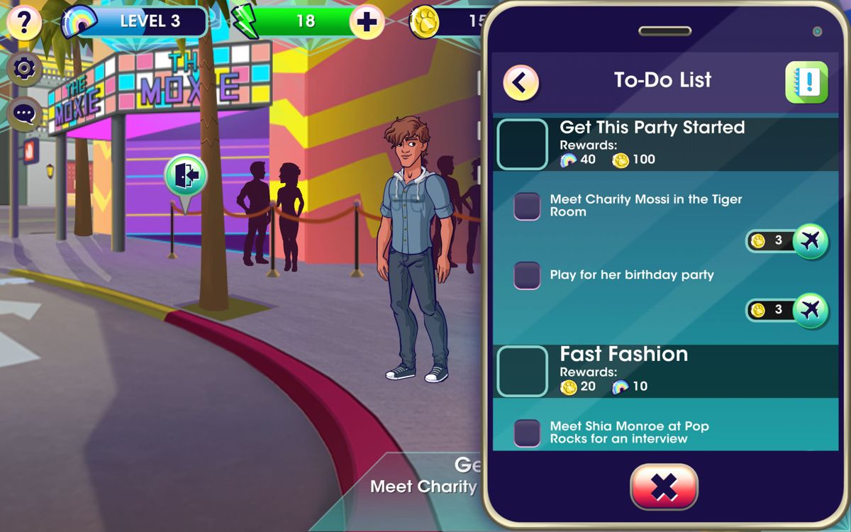 Katy Perry: Pop (Android) screenshot: To-Do List with missions