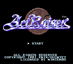 ActRaiser (SNES) screenshot: Title screen