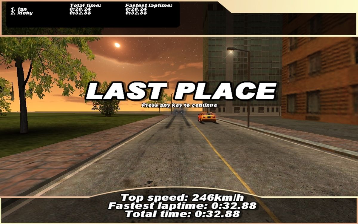 Amsterdam Street Racer (Windows) screenshot: Get used to losing races, it will happen a lot