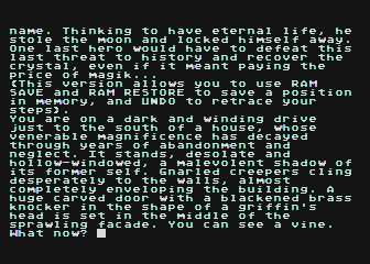 Time and Magik: The Trilogy (Atari 8-bit) screenshot: The beginning of "The Price of Magik"