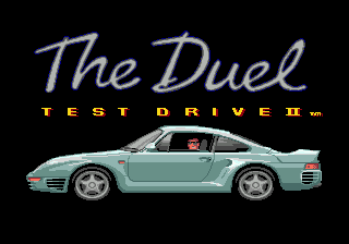 The Duel: Test Drive II (Genesis) screenshot: Title