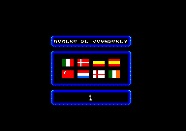Michel Futbol Master + Super Skills (Amstrad CPC) screenshot: Select the number of players.