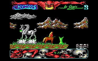 Mythos (DOS) screenshot: In action (EGA)