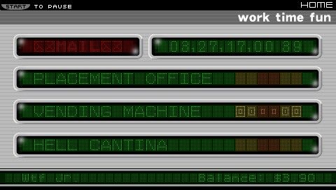 WTF: work time fun (PSP) screenshot: Main menu