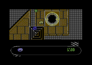 Madballs (Commodore 64) screenshot: Exit through this to reach another platform