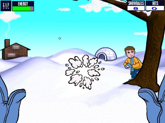 Snow Day: The GapKids Quest (Windows) screenshot: Parry a snowball with another snowball