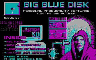 Big Blue Disk #55 (DOS) screenshot: Title screen