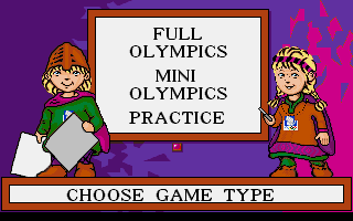 Winter Olympics: Lillehammer '94 (DOS) screenshot: Main menu