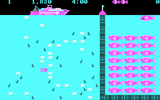 Freddy Fish (PC Booter) screenshot: Avoid hooks and free the other fishes