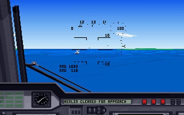 Merlin Challenge (DOS) screenshot: Cleared for approach