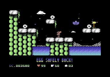 Cavemania (Commodore 64) screenshot: Bonus level