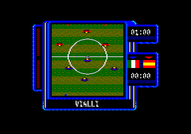 Michel Futbol Master + Super Skills (Amstrad CPC) screenshot: The game begins.