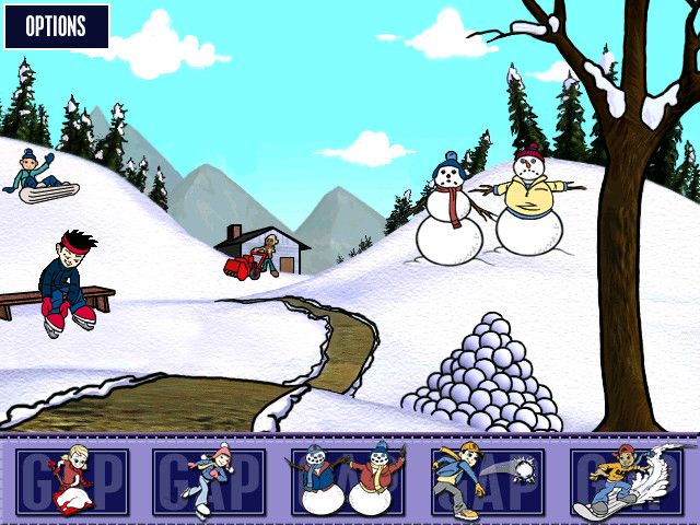 Snow Day: The GapKids Quest (Windows) screenshot: Game selection