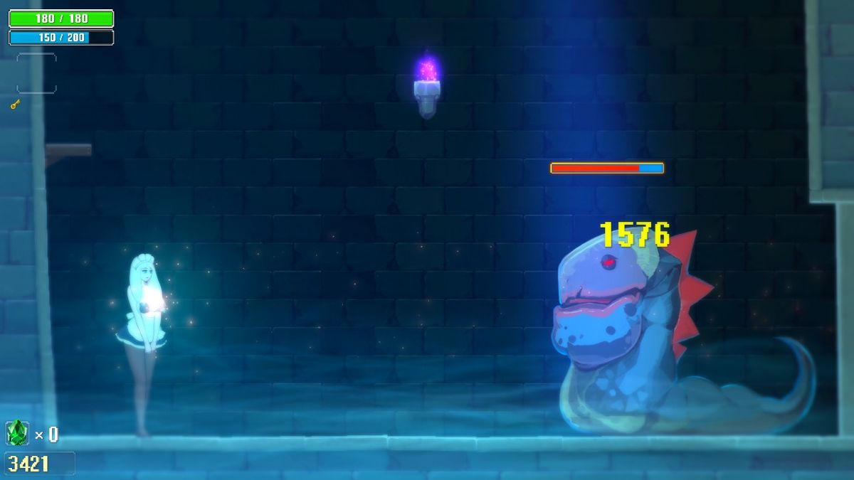 Dungeon & Maid (Windows) screenshot: The first end of level boss