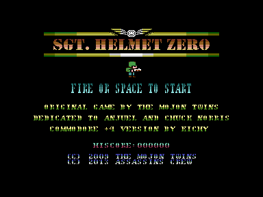 Sgt. Helmet Zero (Commodore 16, Plus/4) screenshot: Nicer colors
