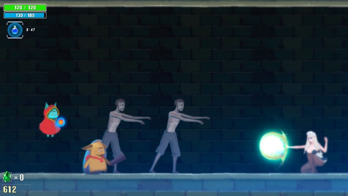 Dungeon & Maid (Windows) screenshot: About to fire my energy beam