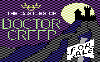 The Castles of Dr. Creep (Commodore 64) screenshot: Spooky title graphics