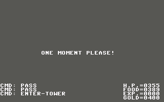 Ultima II: The Revenge of the Enchantress... (Commodore 64) screenshot: I entered the tower.