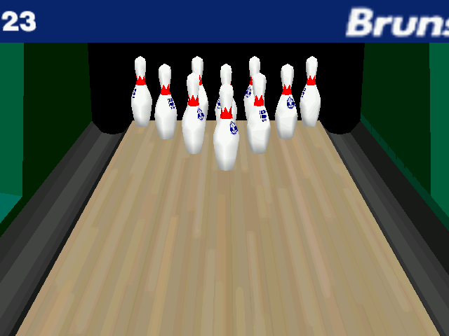 Brunswick Circuit Pro Bowling (Windows) screenshot: Gutter ball :(