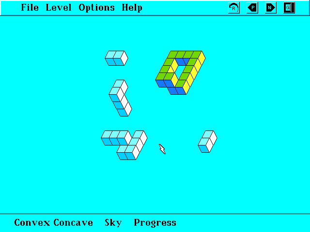Heaven & Earth (DOS) screenshot: Convex Concave