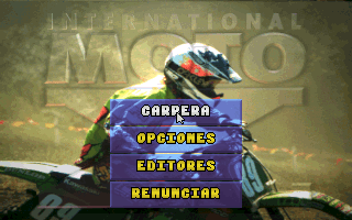 International Moto X (DOS) screenshot: Main Menu.