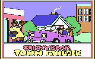 Stickybear: Town Builder (Commodore 64) screenshot: Title screen