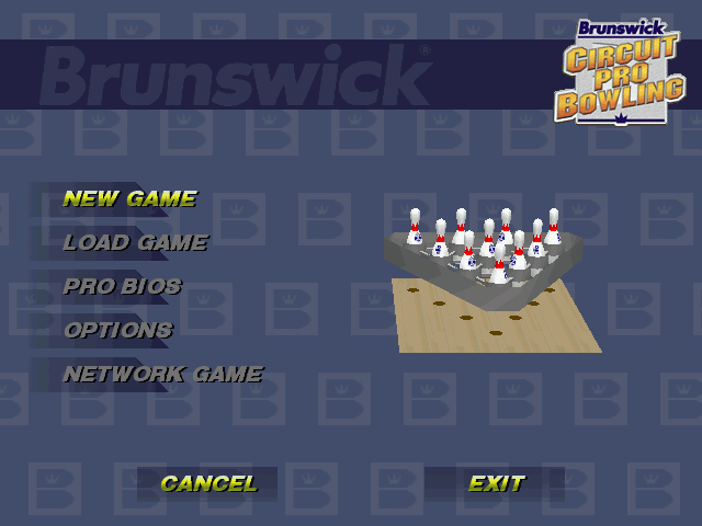 Brunswick Circuit Pro Bowling (Windows) screenshot: Main menu