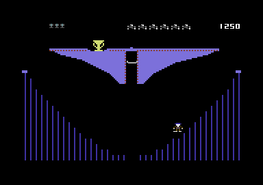 The Pharaoh's Curse (Commodore 64) screenshot: Falling down
