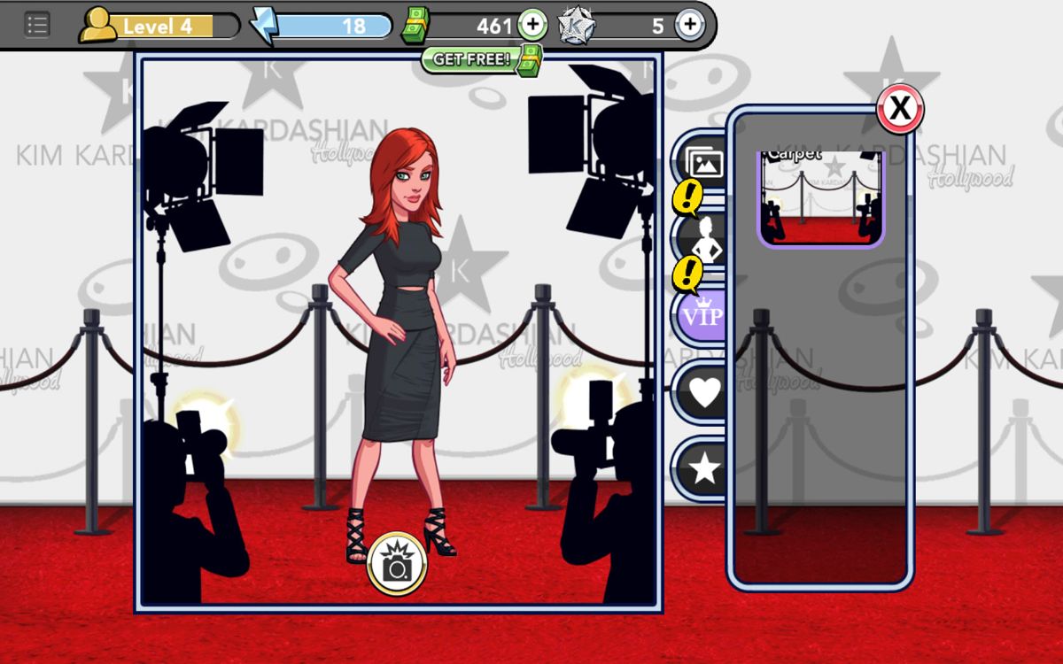 Kim Kardashian: Hollywood (Android) screenshot: The game lets you design custom photo moments.