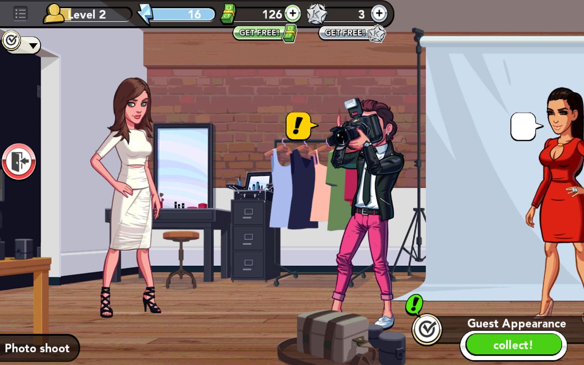 Kim Kardashian: Hollywood (Android) screenshot: During a photo shoot