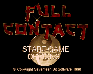 Full Contact (Amiga) screenshot: Main menu (Seventeen Bit Software)