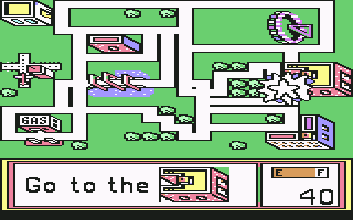 Stickybear: Town Builder (Commodore 64) screenshot: I went to the correct location.