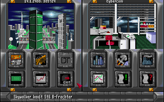Dynatech (DOS) screenshot: Visiting the city