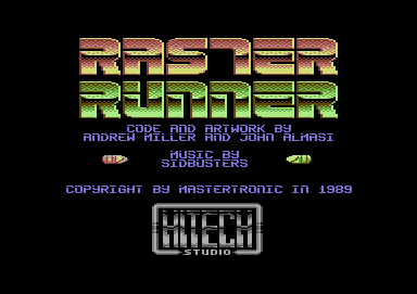 Raster Runner (Commodore 64) screenshot: Startup